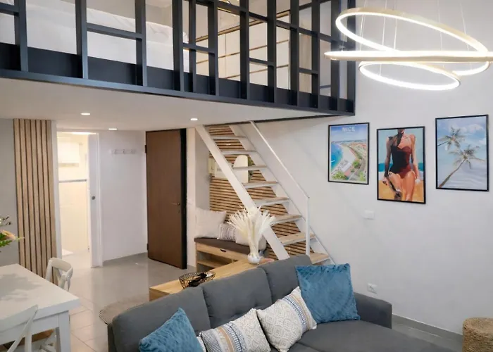 شقة Azur Carre D'or Duplex 6 Pers 2 Min De La نيس